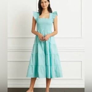 Hill house Ellie xs euc Elegant Blue Ruffle Dress